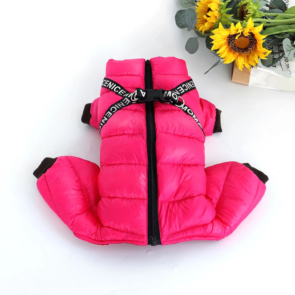 Winter Waterproof Dog Jacket – Super Warm Pet Jumpsuit Coat for Small, Medium & Large Dogs