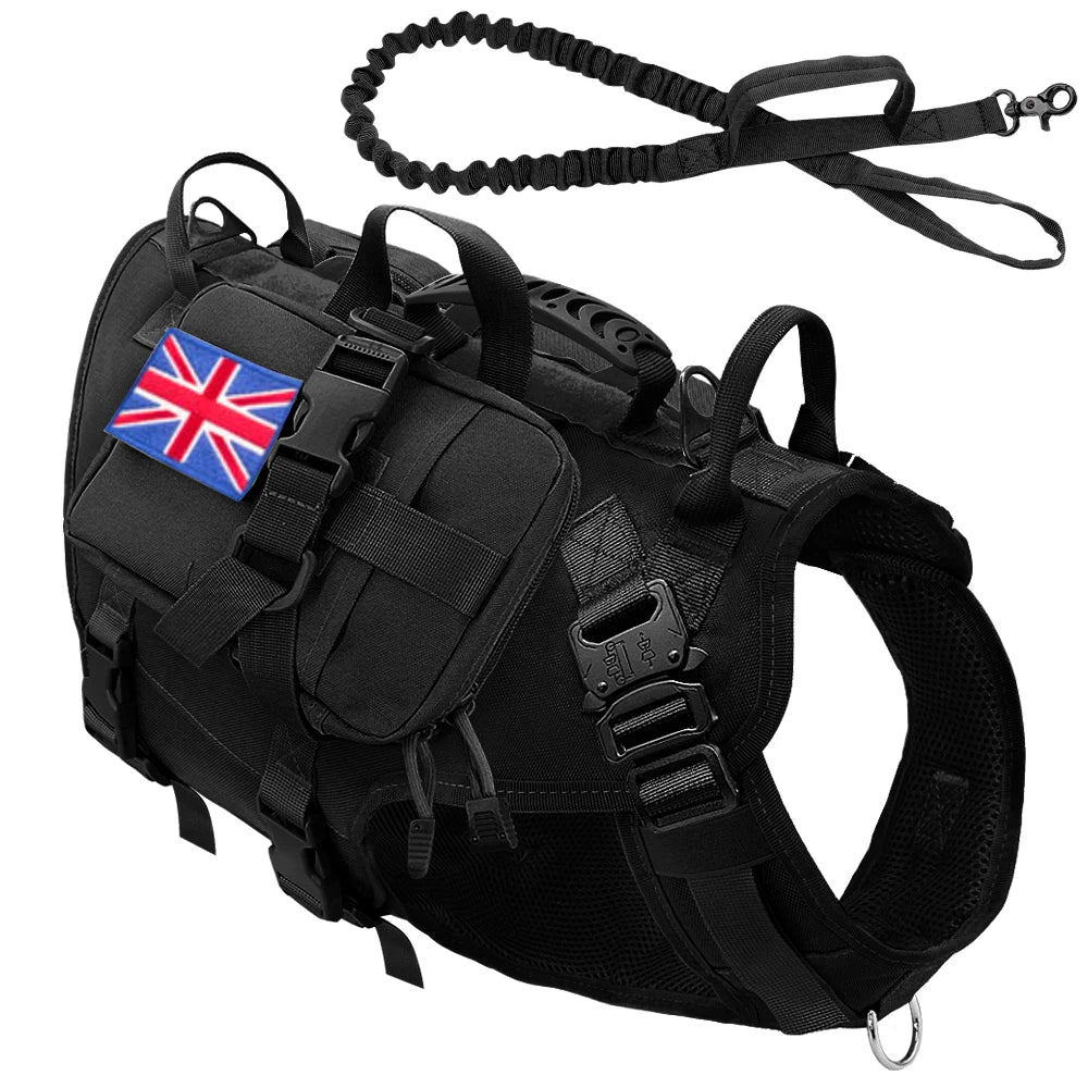 Tactical Dog Harness – Military MOLLE No-Pull Vest for Medium & Large Dogs