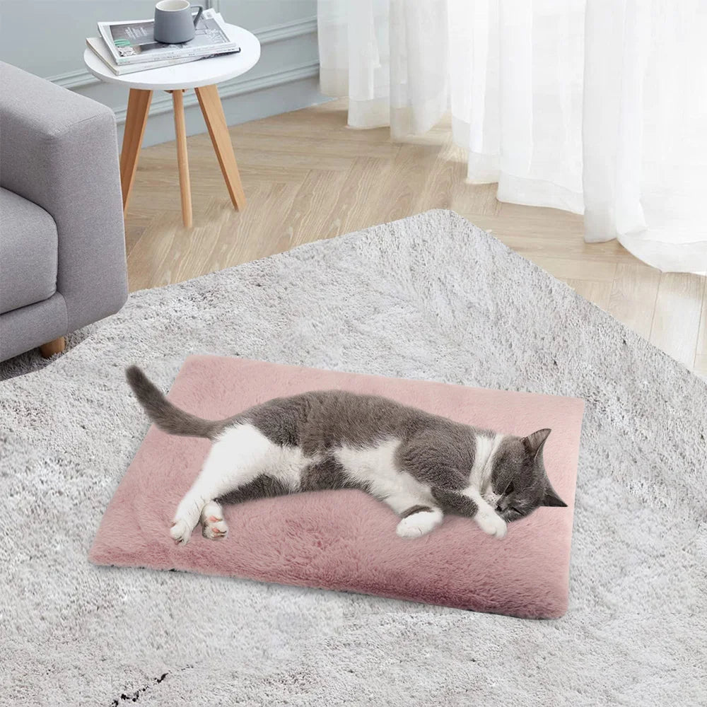 Soft Fleece Pet Bed Mat – Washable Sleeping Cushion for Dogs & Cats
