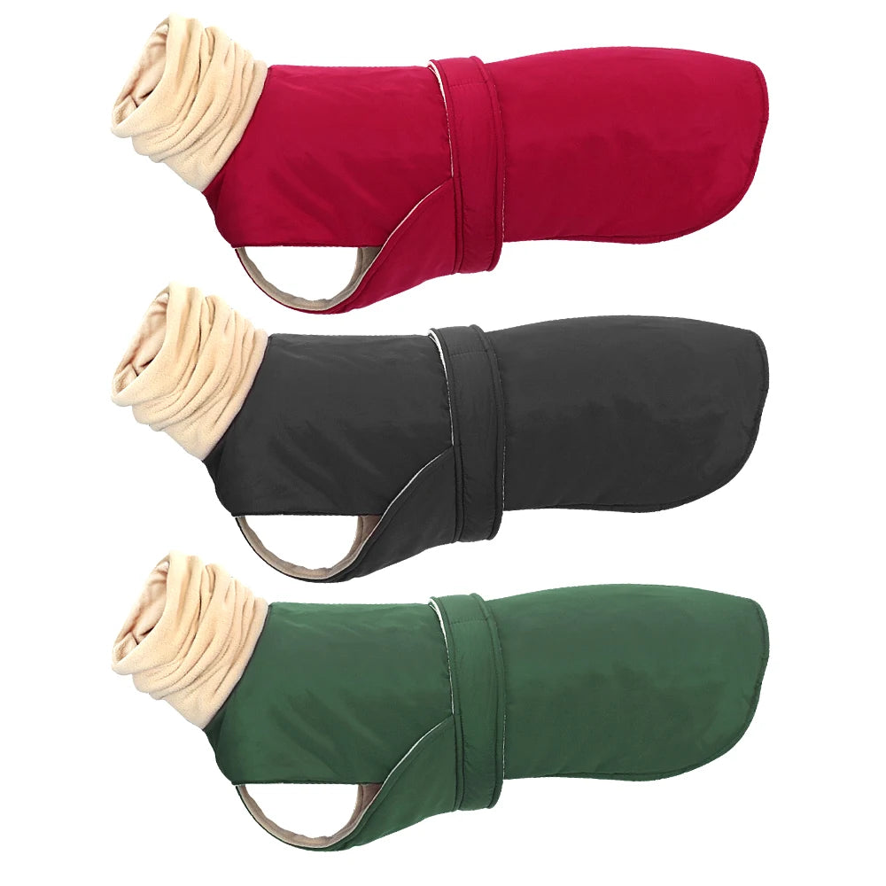 Winter Outdoor Dog Jacket – Waterproof Reflective Coat for Medium & Large Dogs
