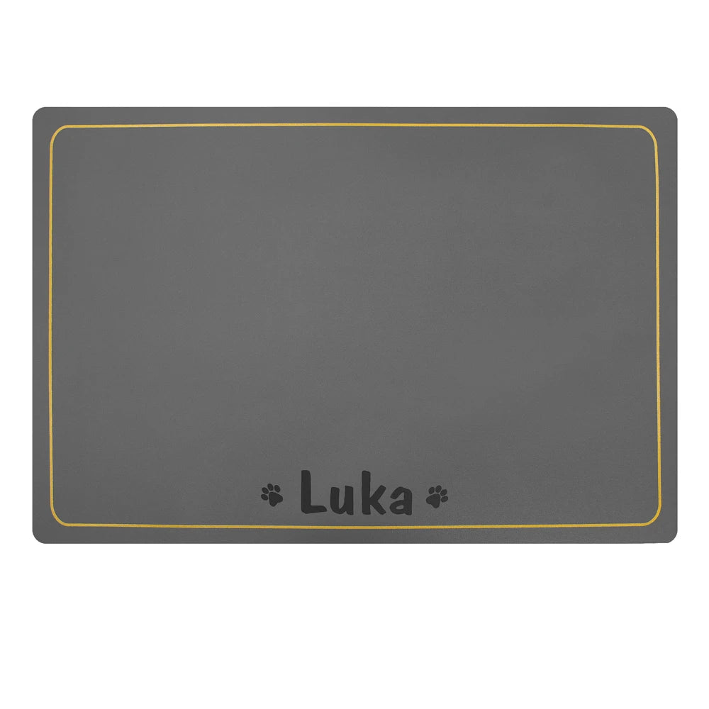 🐾 Custom Name Pet Placemat – Waterproof Dog & Cat Feeding Mat