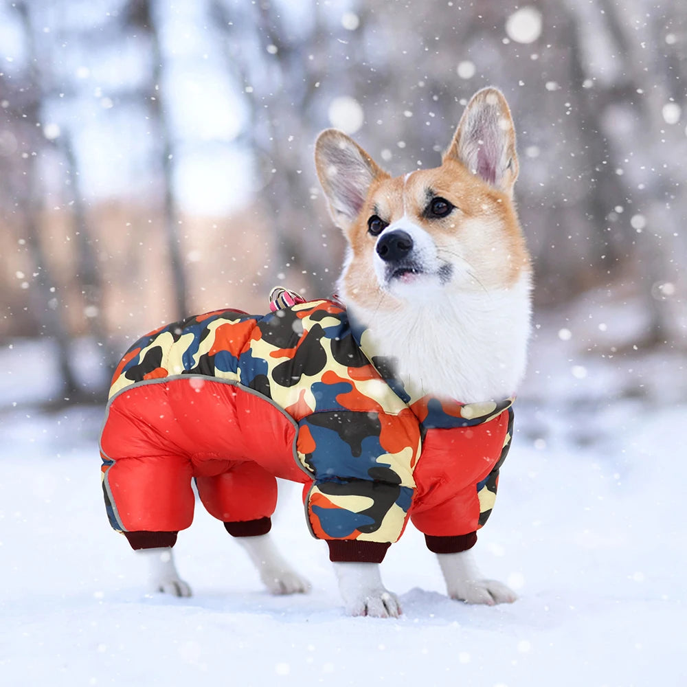 Waterproof Warm Dog Clothes – Winter Jumpsuit for Small, Medium & Large Dogs
