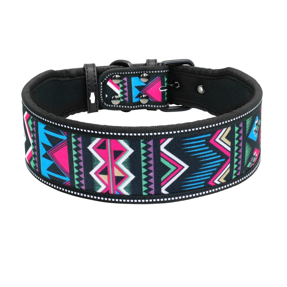 Reflective Nylon Dog Collar – Adjustable & Durable for Medium & Large Dogs