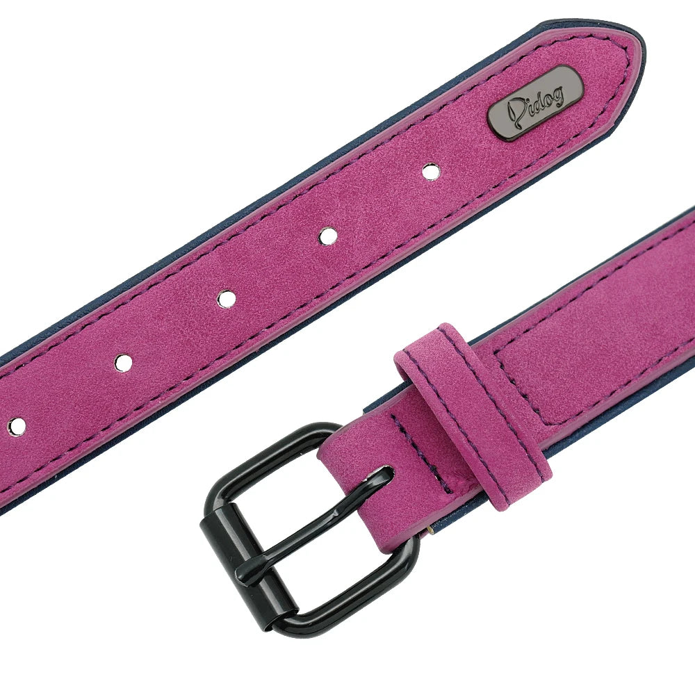 Soft Dog Collars Leather Padded Big Dog Pitbull Bulldog Collar Adjustable For Small Medium Large Dogs Beagle Collar Para Perro