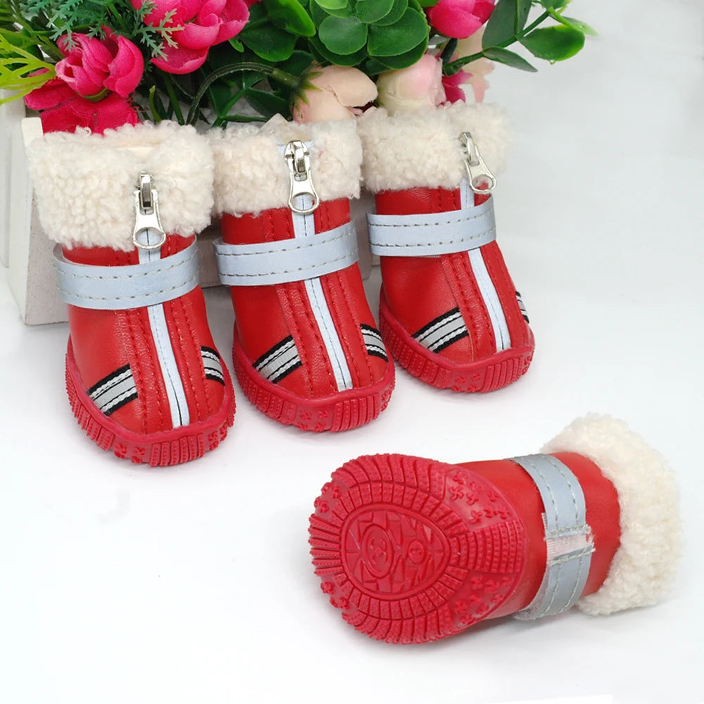 Warm Winter Dog Boots – Waterproof Non-Slip Shoes for Small & Large Dogs