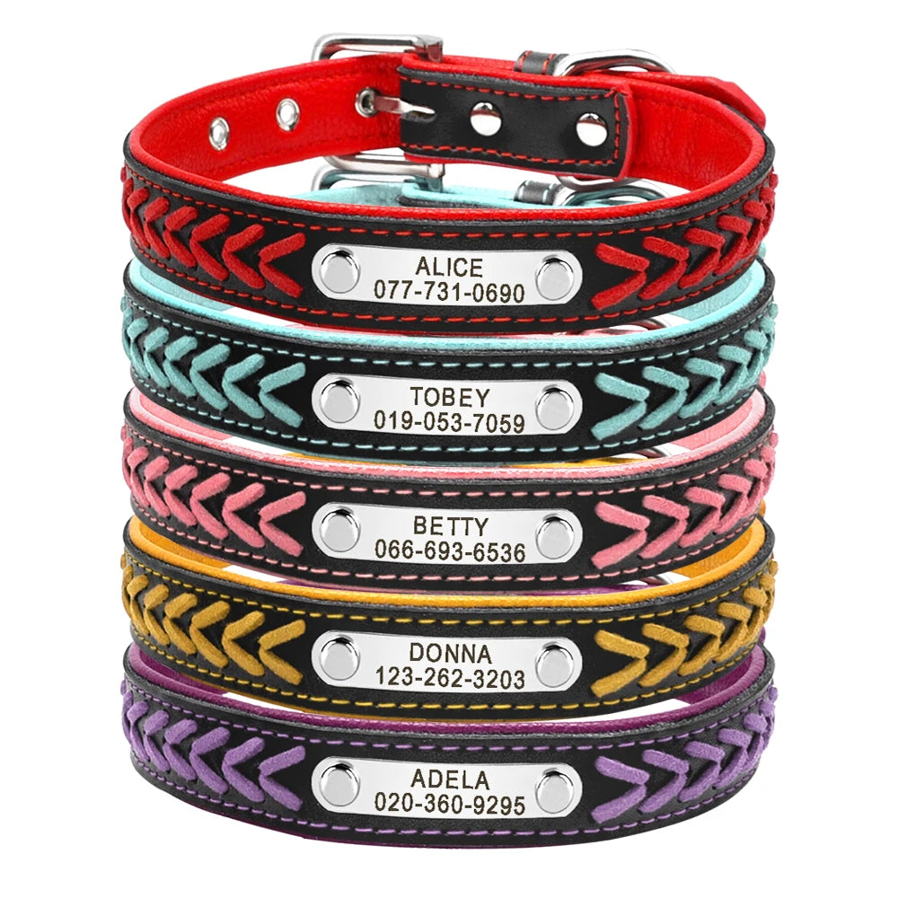Bling Puppy Dog Cat Collar Personalized Engraved Pet Dog ID Tag Collars For Small Cats Dogs Custom Chihuahua Rhinestone Collars