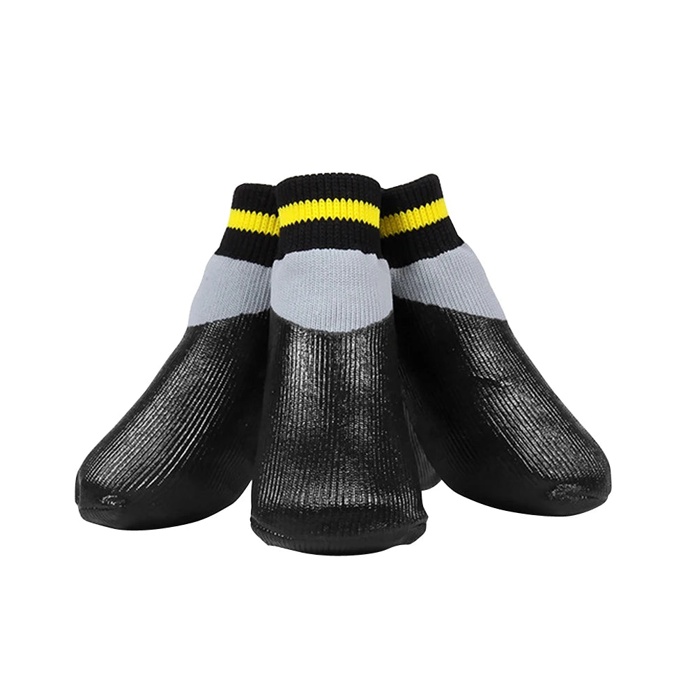 Waterproof Dog Socks Shoes – Non-Slip, Warm Knit, Rubber Sole, Anti-Skid Pet Boots for Small Medium Large Dogs