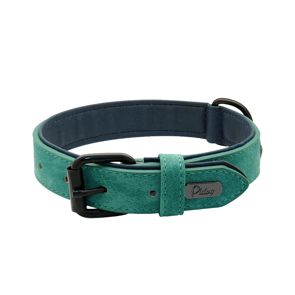 Soft Dog Collars Leather Padded Big Dog Pitbull Bulldog Collar Adjustable For Small Medium Large Dogs Beagle Collar Para Perro