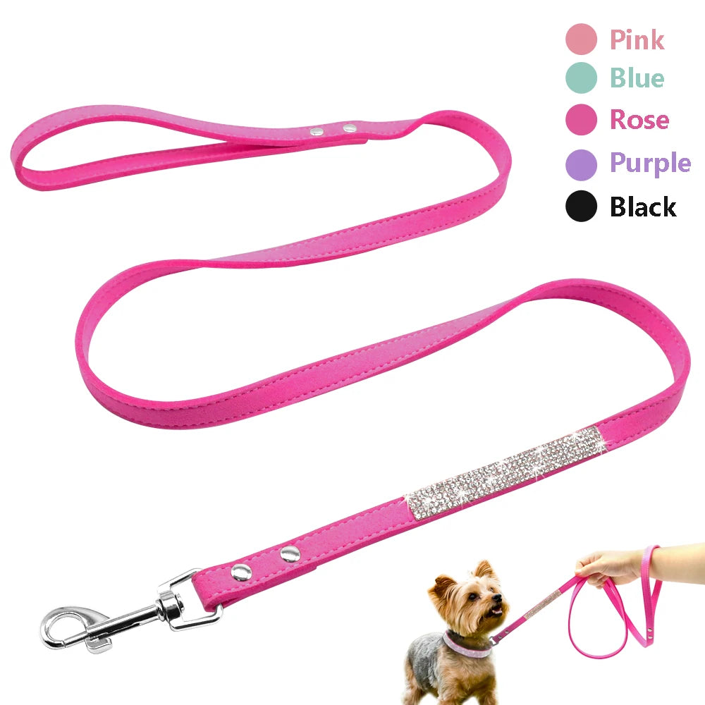 Fashion Rhinestone Dog Leash – Bling Shiny Puppy Walking Lead