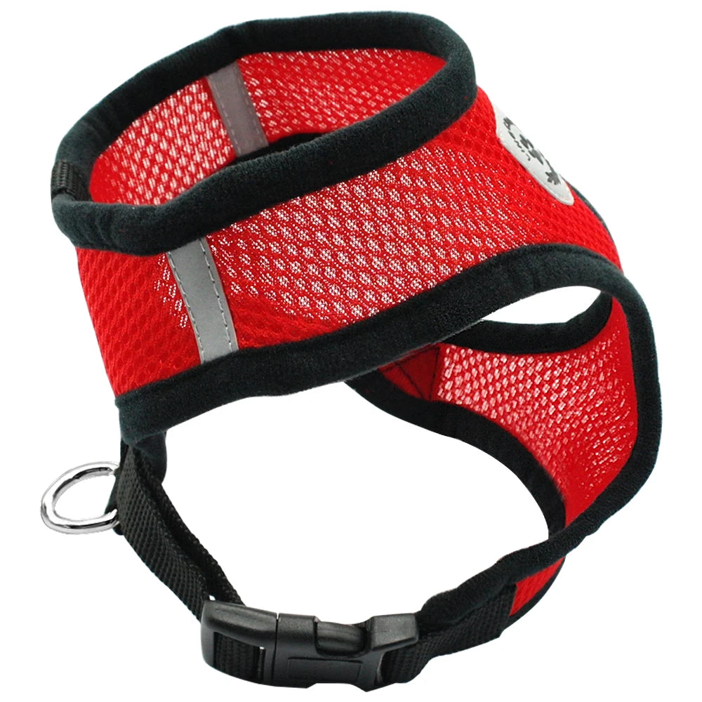 Soft Breathable Air Nylon Mesh Puppy Dog Harness and Leash Set – Adjustable Pet Vest for Small Dogs & Cats