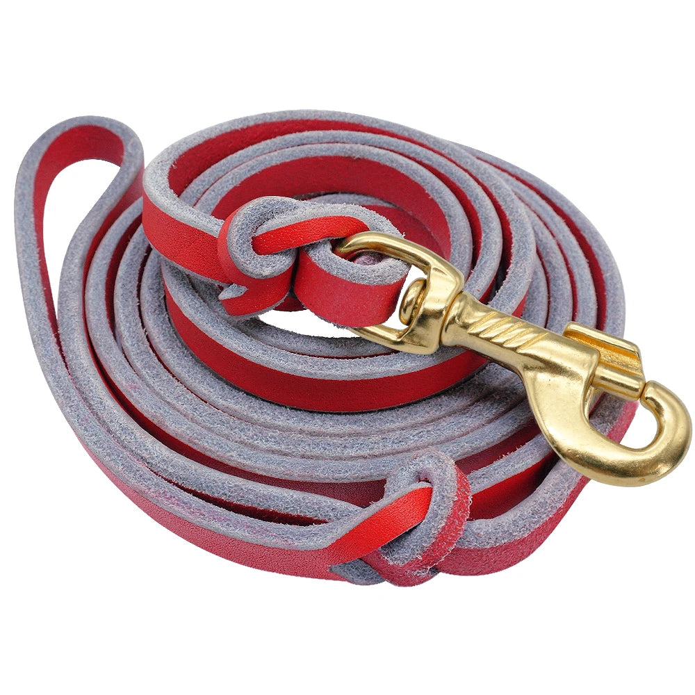 Dog Leash Leather Training &amp; Walking Lead – 1.5m / 2.5m