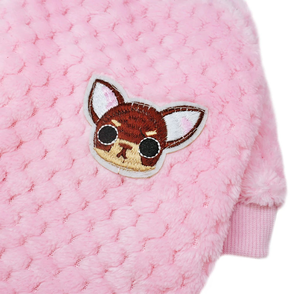 Cute Winter Dog Clothes – Soft Fleece Puppy Coat for Chihuahua, Yorkie, Pug & Small Dogs (S–2XL)