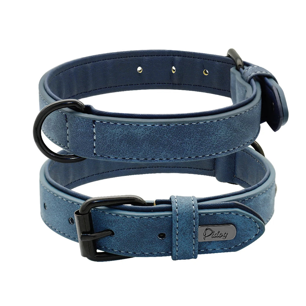 Soft Dog Collars Leather Padded Big Dog Pitbull Bulldog Collar Adjustable For Small Medium Large Dogs Beagle Collar Para Perro