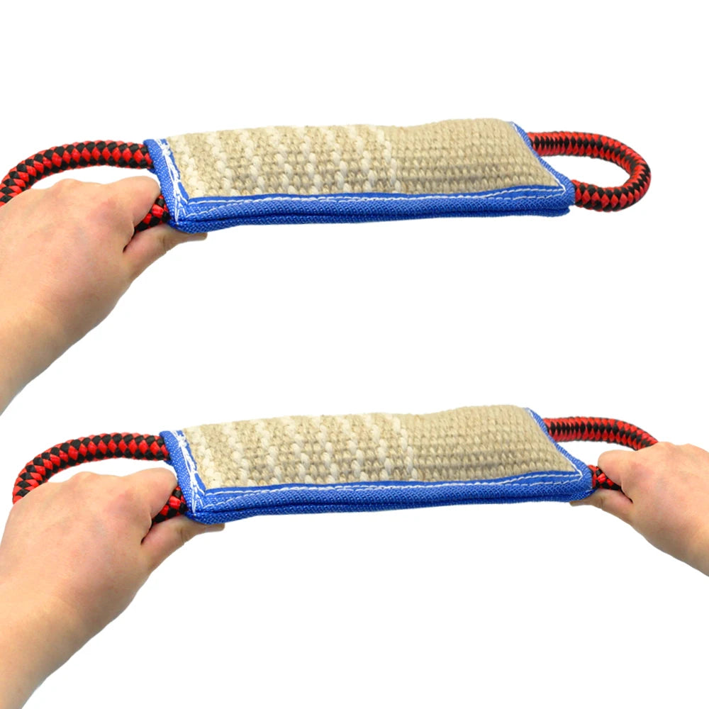 Dog Training Bite Tug & Jute Sleeve – Durable Agility Equipment for Malinois, German Shepherd & Rottweiler