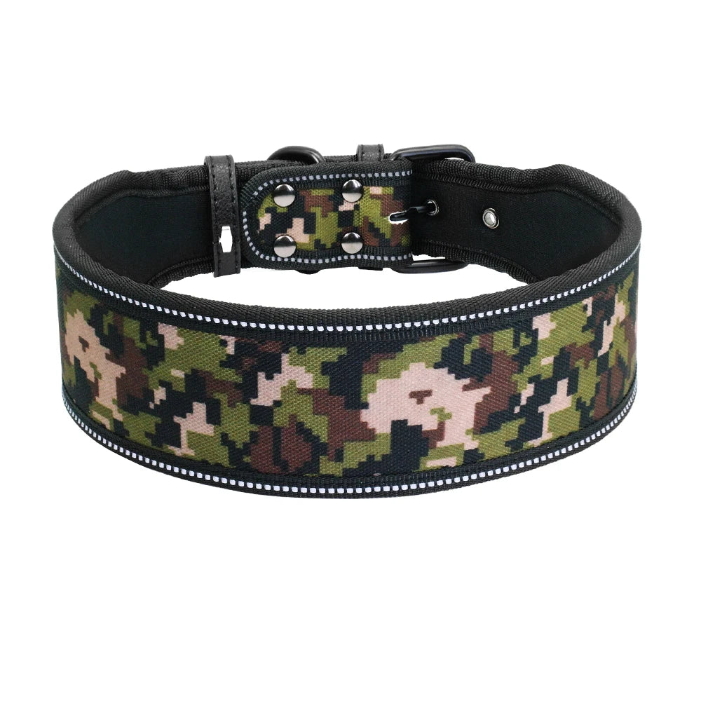Reflective Nylon Dog Collar – Adjustable & Durable for Medium & Large Dogs