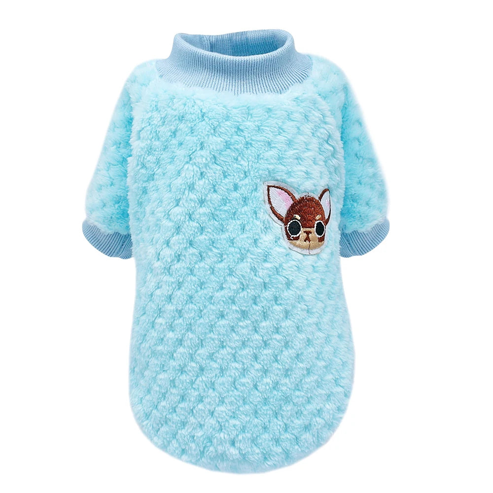 Cute Winter Dog Clothes – Soft Fleece Puppy Coat for Chihuahua, Yorkie, Pug & Small Dogs (S–2XL)