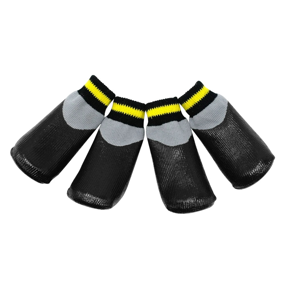 Waterproof Dog Socks Shoes – Non-Slip, Warm Knit, Rubber Sole, Anti-Skid Pet Boots for Small Medium Large Dogs