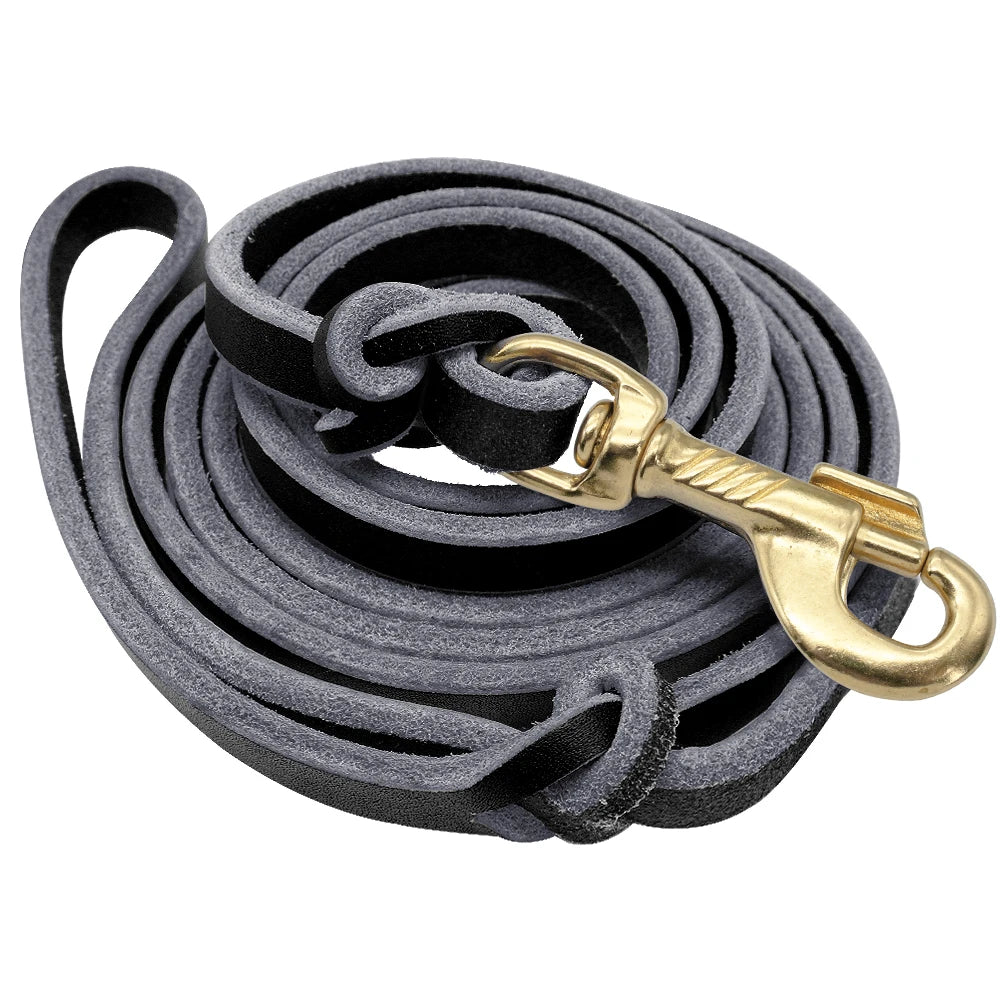 Dog Leash Leather Training &amp; Walking Lead – 1.5m / 2.5m