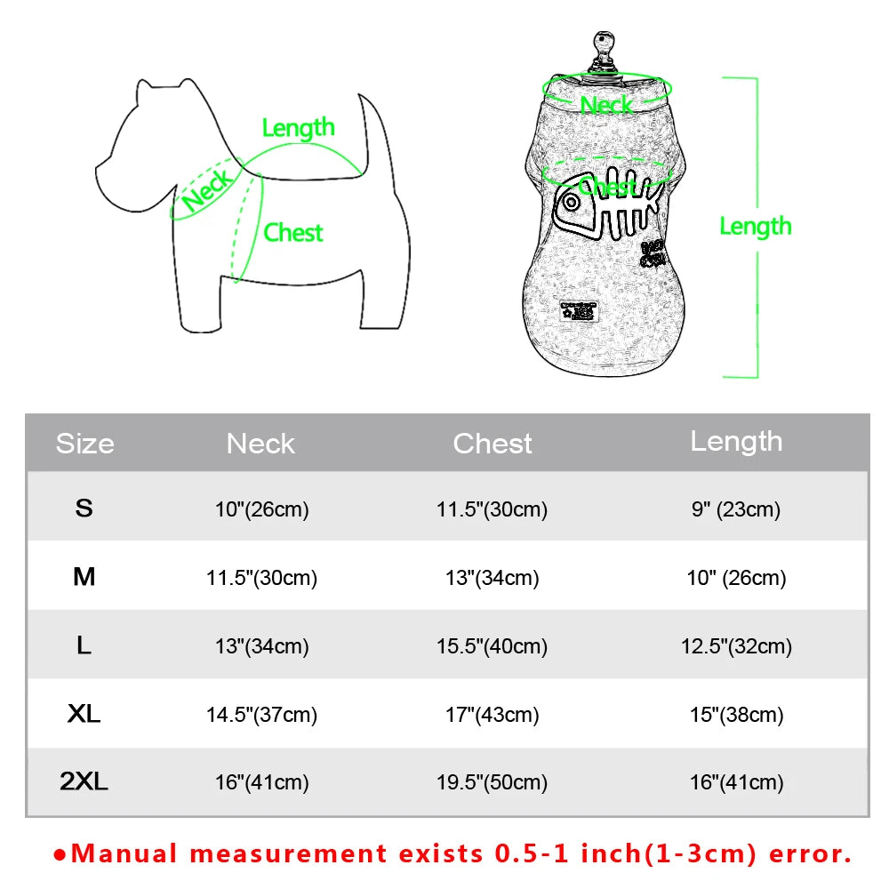 Winter Dog Hoodie Coat – Warm Polyester Pet Jacket for Small Dogs & Cats (XS–XL, Blue/Grey)