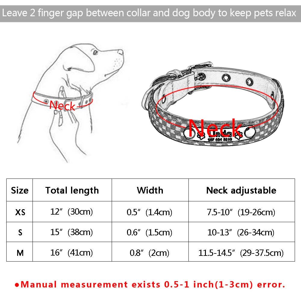 Bling Puppy Dog Cat Collar Personalized Engraved Pet Dog ID Tag Collars For Small Cats Dogs Custom Chihuahua Rhinestone Collars