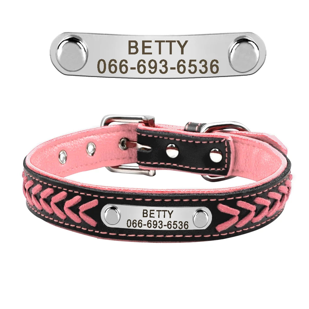 Bling Puppy Dog Cat Collar Personalized Engraved Pet Dog ID Tag Collars For Small Cats Dogs Custom Chihuahua Rhinestone Collars