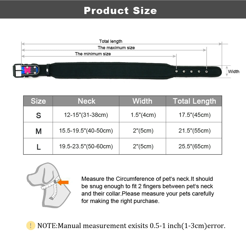Reflective Nylon Dog Collar – Adjustable & Durable for Medium & Large Dogs