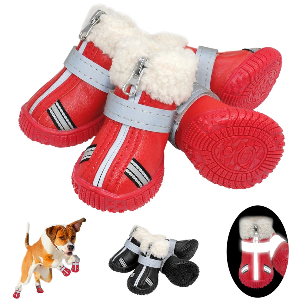Warm Winter Dog Boots – Waterproof Non-Slip Shoes for Small & Large Dogs