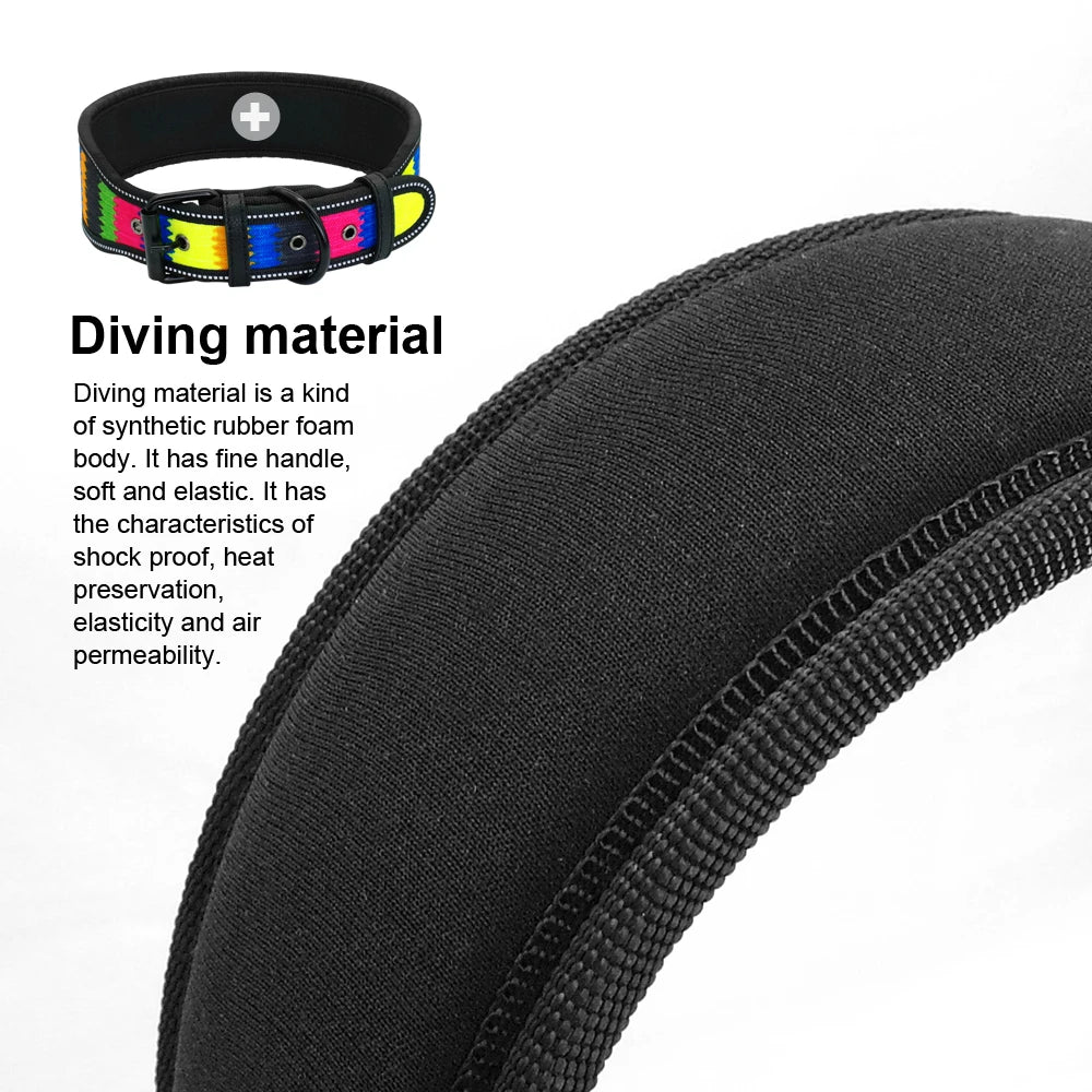Reflective Nylon Dog Collar – Adjustable & Durable for Medium & Large Dogs