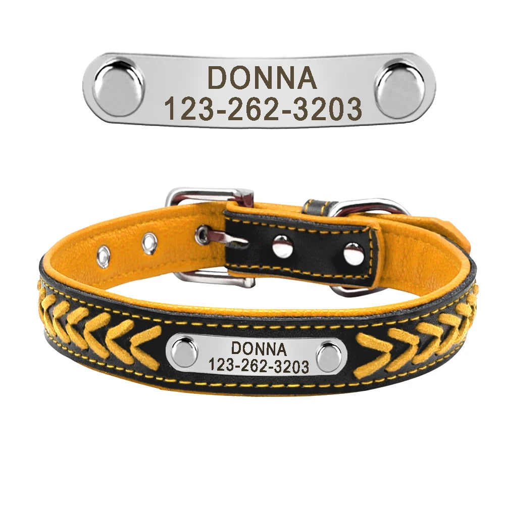 Bling Puppy Dog Cat Collar Personalized Engraved Pet Dog ID Tag Collars For Small Cats Dogs Custom Chihuahua Rhinestone Collars