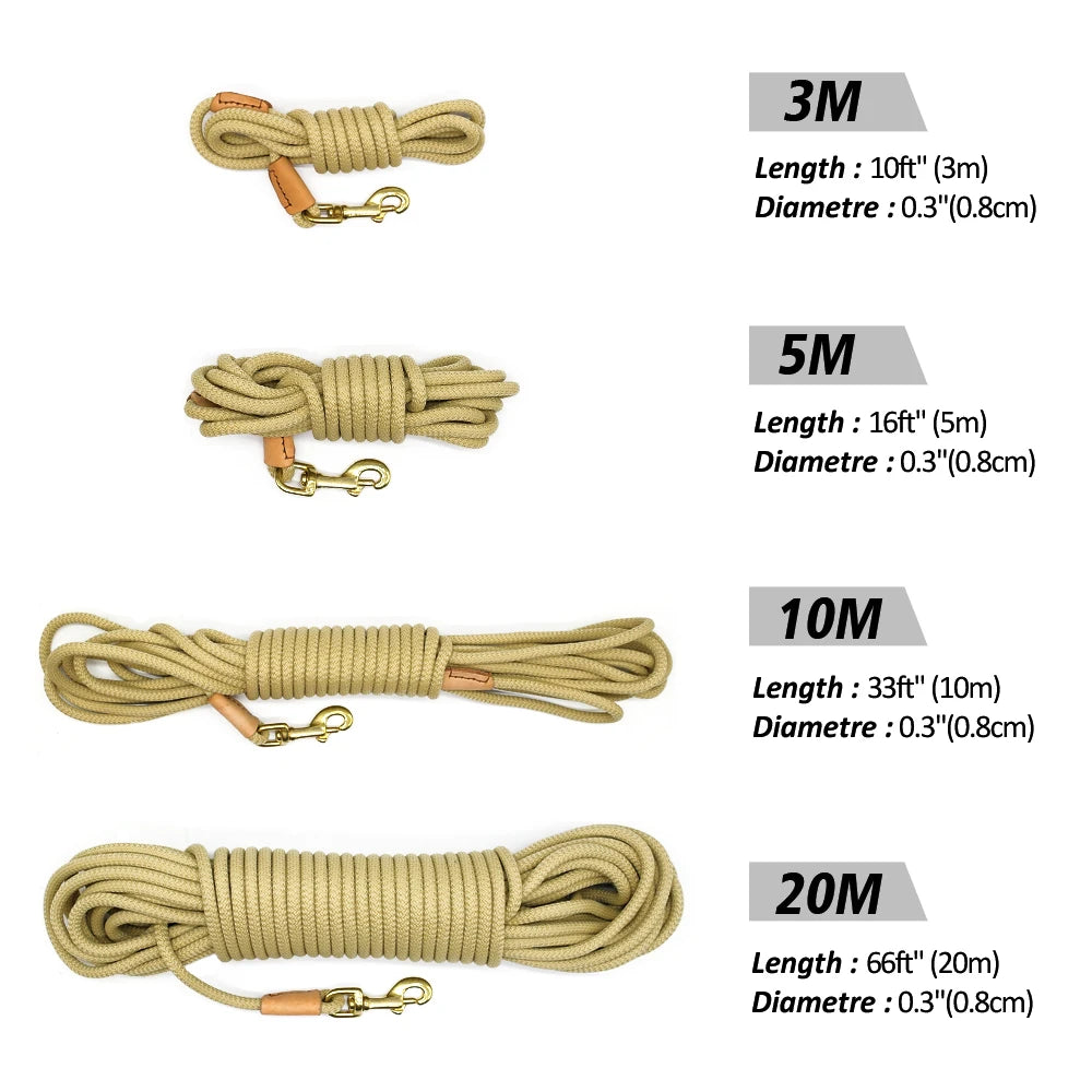Durable Dog Tracking Leash – Long Nylon Rope Training Lead