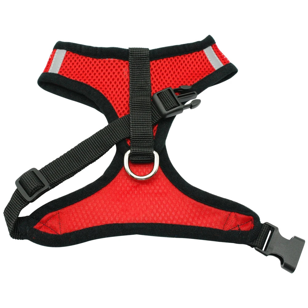 Soft Breathable Air Nylon Mesh Puppy Dog Harness and Leash Set – Adjustable Pet Vest for Small Dogs & Cats
