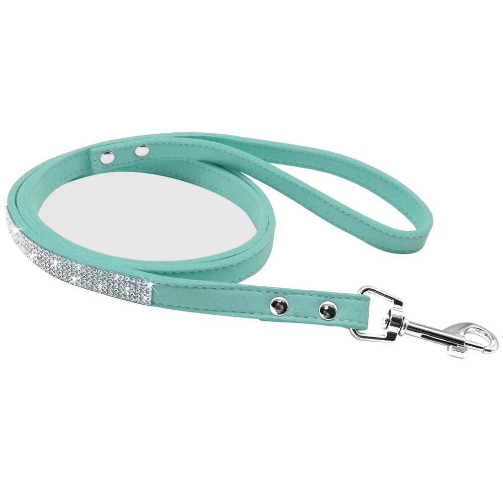 Fashion Rhinestone Dog Leash Pet Bling Shiny Cat Puppy Walking Leashes Lead For Small Dogs Cats Chihuahau Yorkshire Teddy 120cm