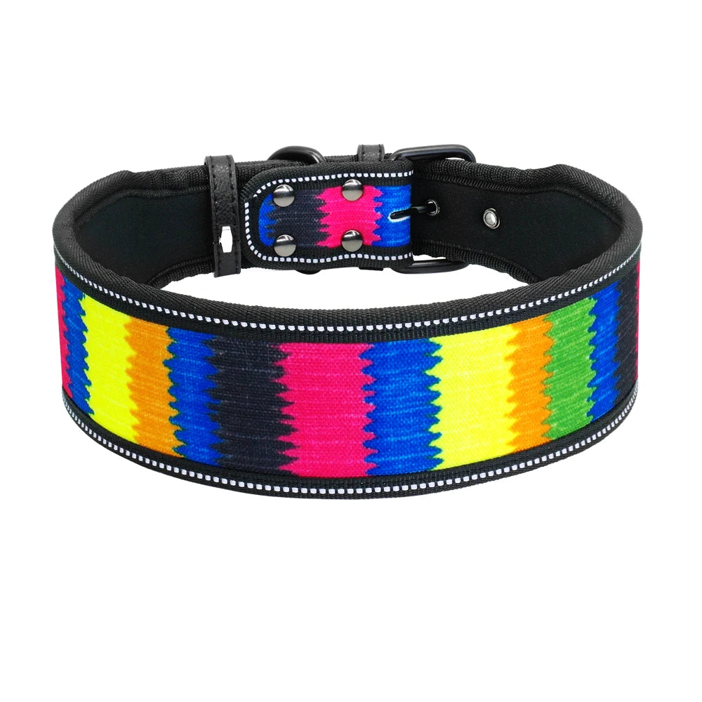 Reflective Nylon Dog Collar – Adjustable & Durable for Medium & Large Dogs