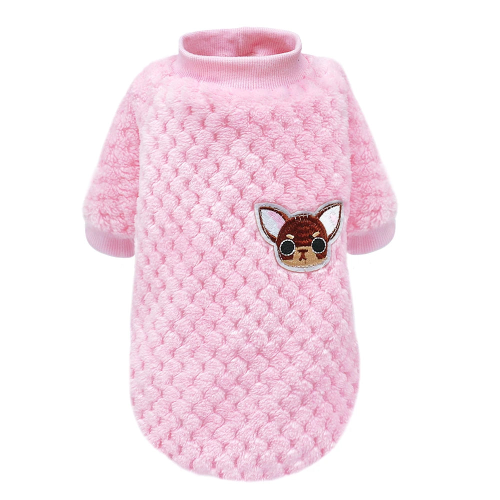 Cute Winter Dog Clothes – Soft Fleece Puppy Coat for Chihuahua, Yorkie, Pug & Small Dogs (S–2XL)