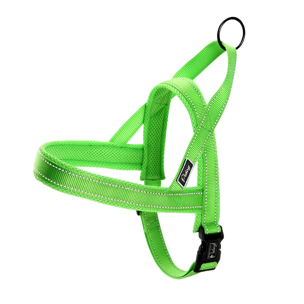 No Pull Reflective Dog Harness & Leash Set – Adjustable Nylon Padded Pet Vest for Small, Medium & Large Dogs (XXS–L)