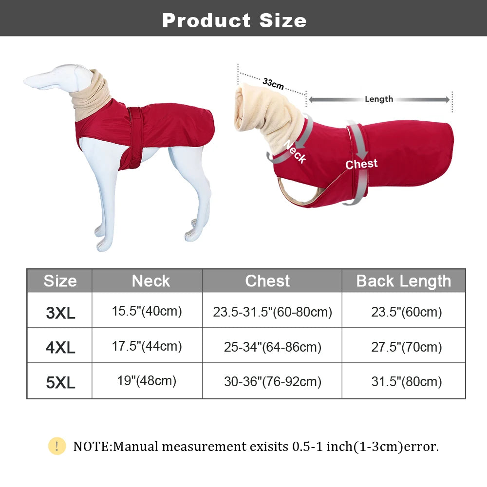Waterproof Winter Dog Coat – Super Warm Jacket for Large Breeds
