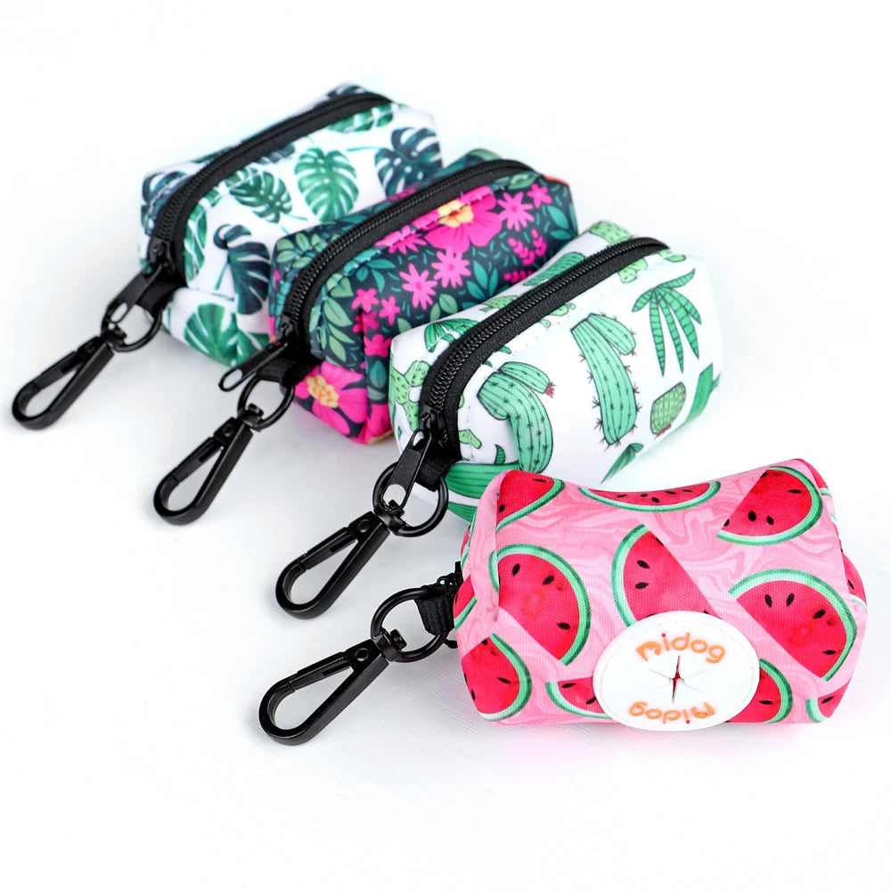 6-Piece Dog Harness Set – Fashion Printed Harness with Matching Collar, Leash, Bandana, Bowtie & Poop Bag Holder for Small & Medium Dogs