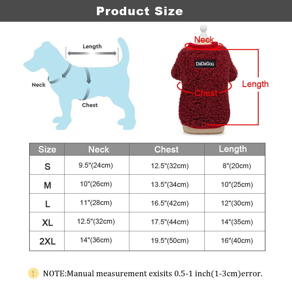 Winter Dog & Cat Coat – Warm Jacket for Small & Medium Pets