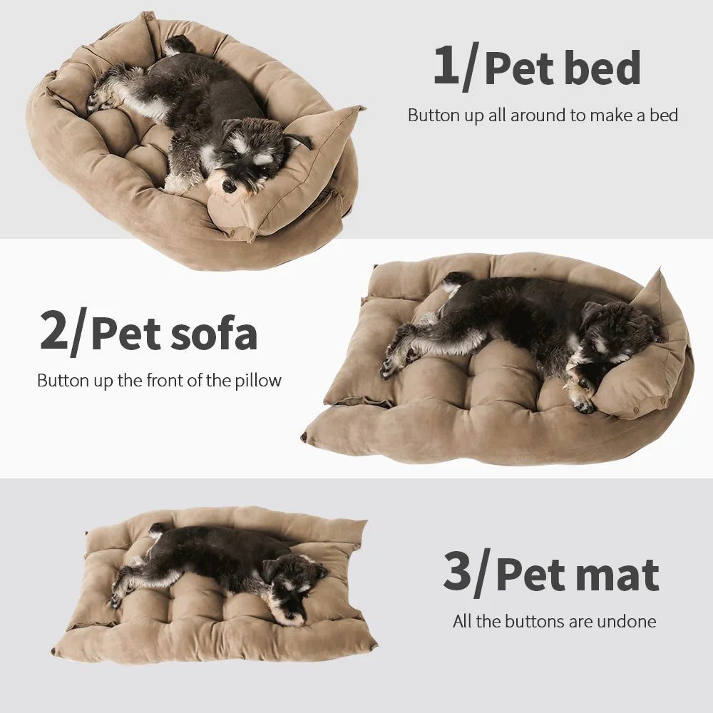 Cozy 3-in-1 Warm Dog Sofa Bed – Perfect for Dogs & Cats