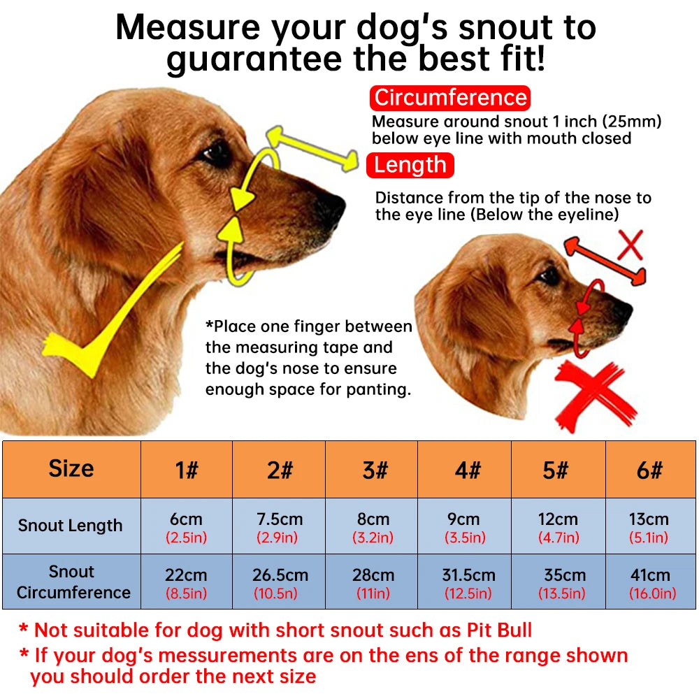 Soft Silicone Dog Muzzle – Breathable Basket Muzzle with Adjustable Straps for Small, Medium & Large Dogs