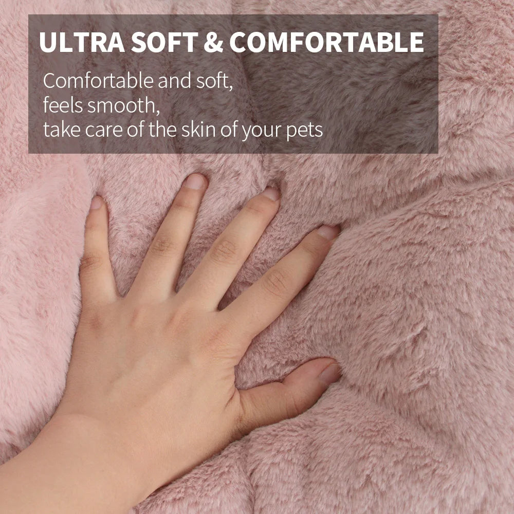 Soft Fleece Pet Bed Mat – Washable Sleeping Cushion for Dogs & Cats