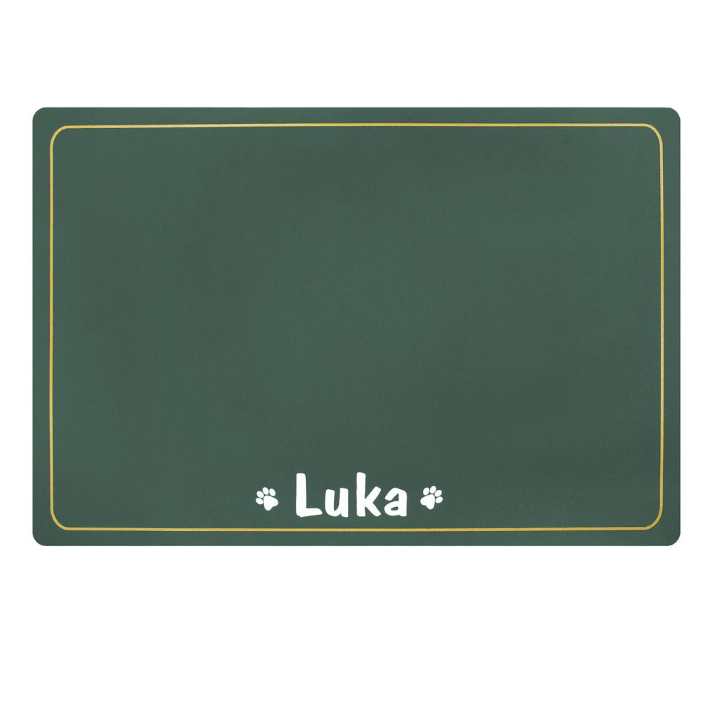 🐾 Custom Name Pet Placemat – Waterproof Dog & Cat Feeding Mat