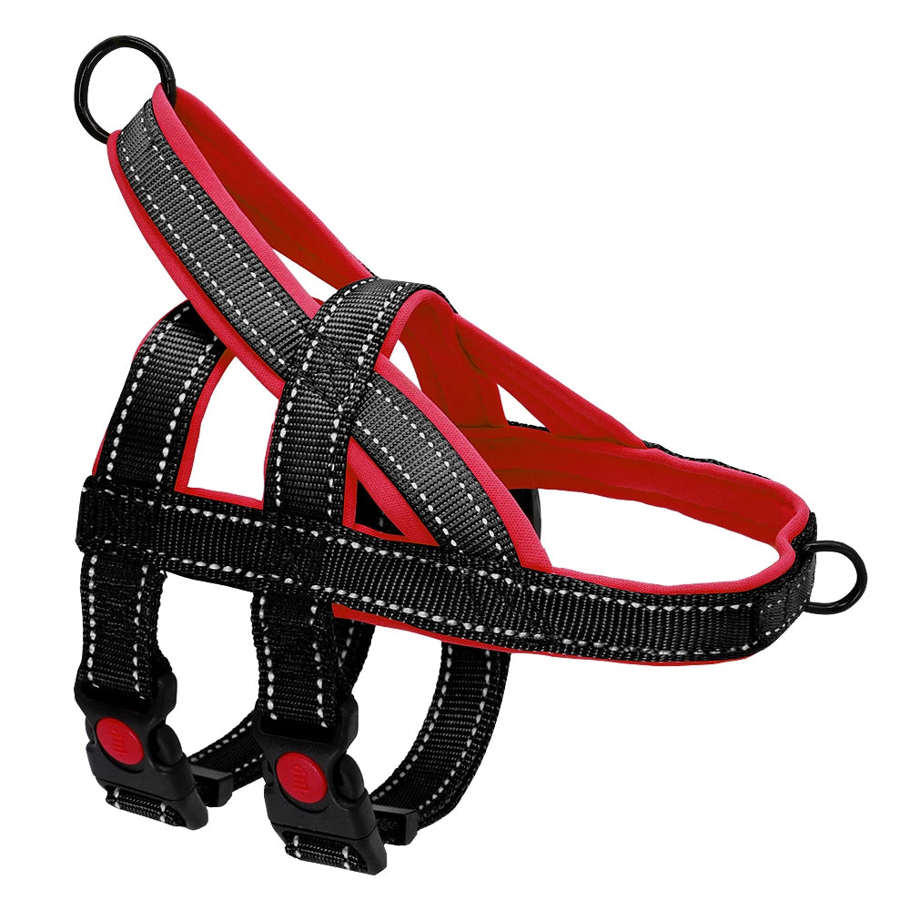 No Pull Nylon Dog Harness Reflective Adjustable Dog Harness Vest For Medium Large Dogs Walking Training Belt Pet Supplies