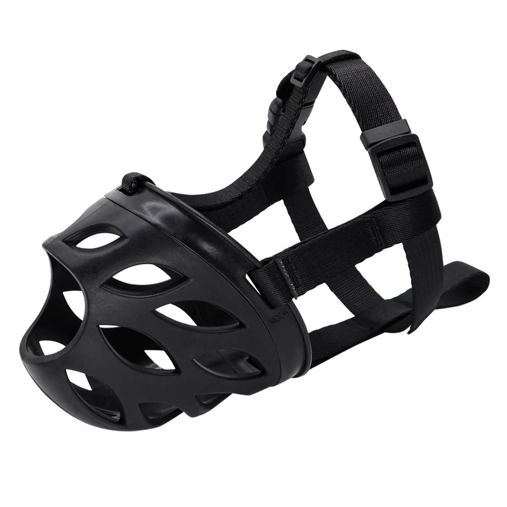 Soft Silicone Dog Muzzle – Breathable Basket Muzzle with Adjustable Straps for Small, Medium & Large Dogs