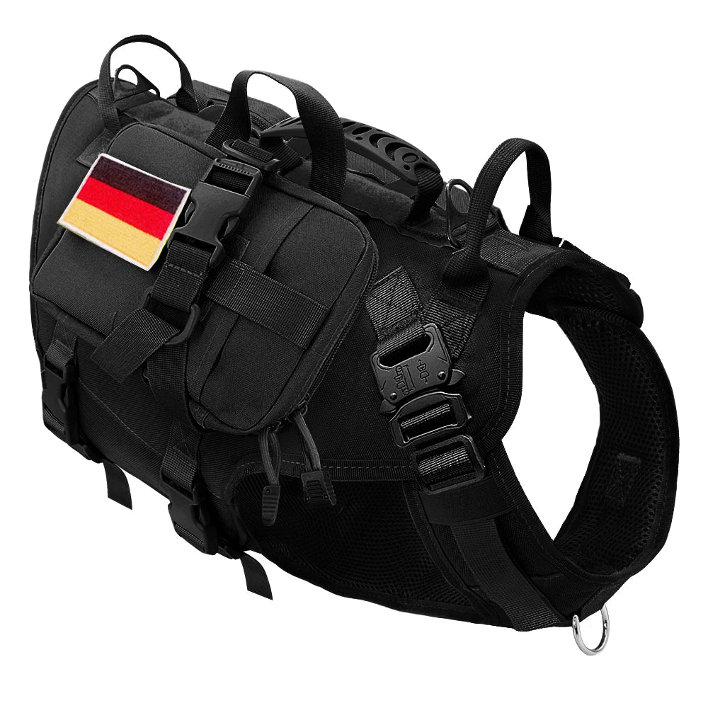Tactical Dog Harness – Military MOLLE No-Pull Vest for Medium & Large Dogs