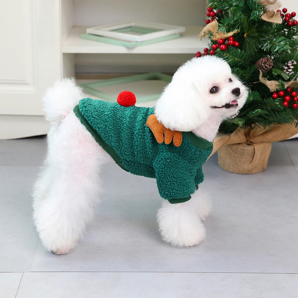 Christmas Dog Clothes – Soft Fleece Puppy & Cat Winter Outfit
