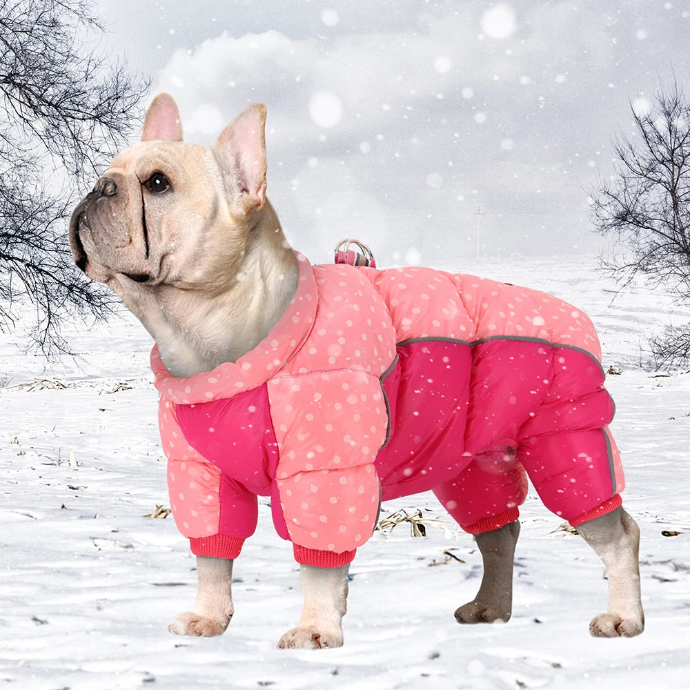 Waterproof Warm Dog Clothes – Winter Jumpsuit for Small, Medium & Large Dogs