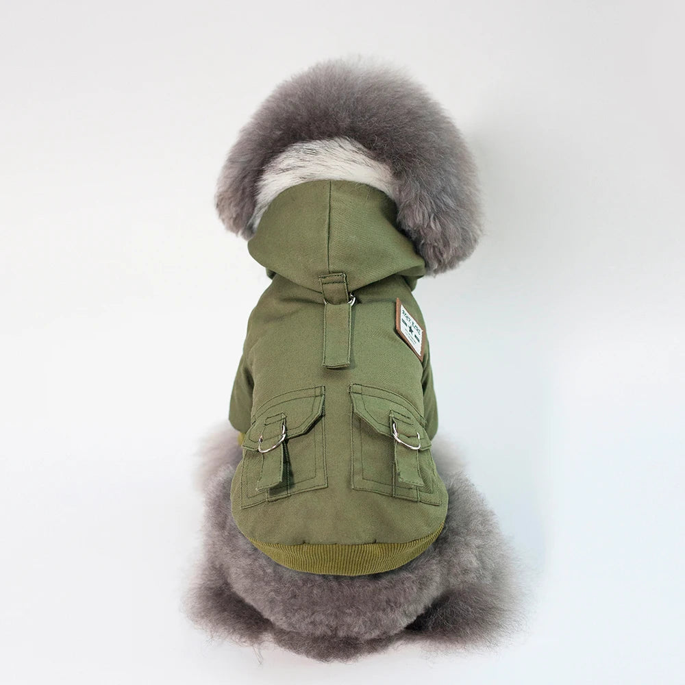 Warm Winter Dog Hoodie Jacket – Soft Hooded Coat for Small & Medium Dogs