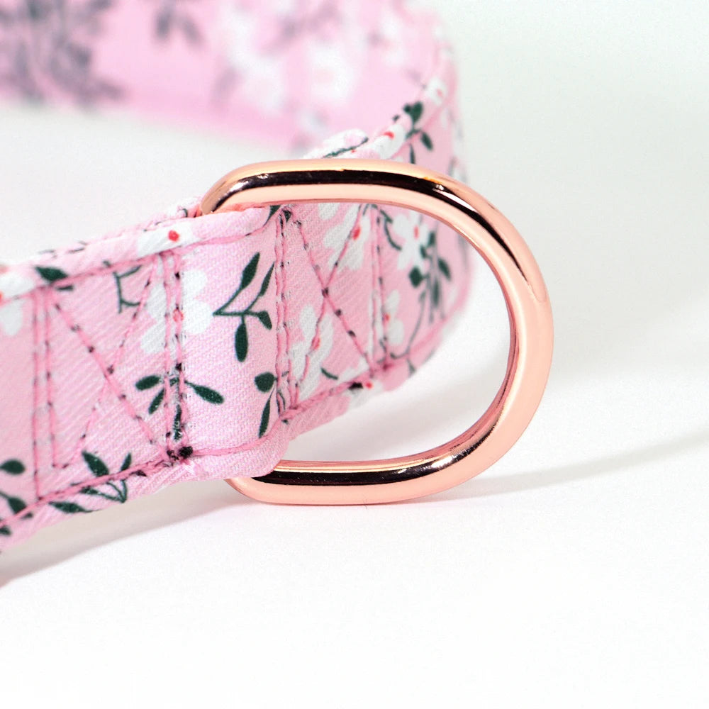 Personalized Puppy Dog Cat Collar with Bowknot – Custom Engraved Nameplate