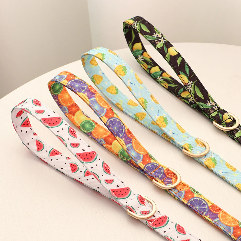 Cute Printed Dog & Cat Harness Leash Set – Summer Pet Dress Vest for Small Dogs & Cats (Chihuahua, Yorkie, Pug, French Bulldog)
